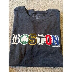 Chowdaheadz Men's Size Large "Boston Townie Pride" Sports Mashup T-Shirt